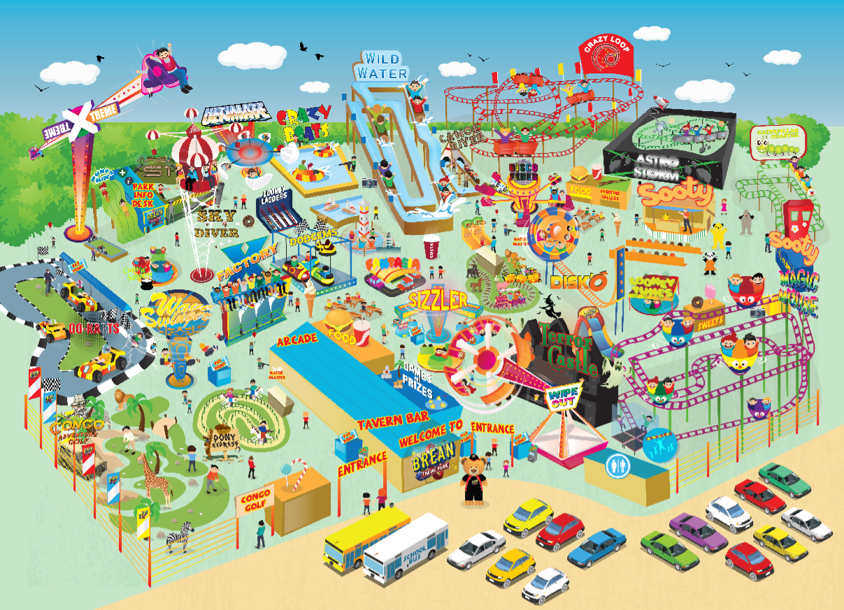 Brean Theme Park Map