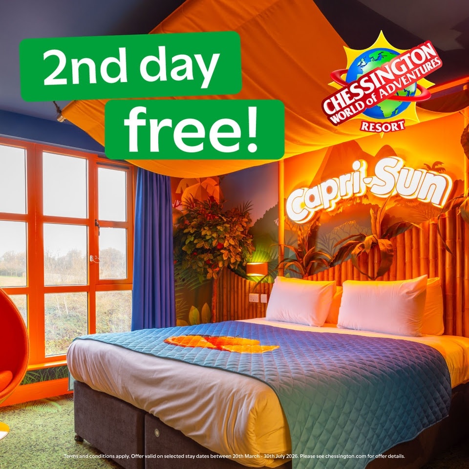 Second Day Free on 2026 Short Breaks at Chessington World of Adventures