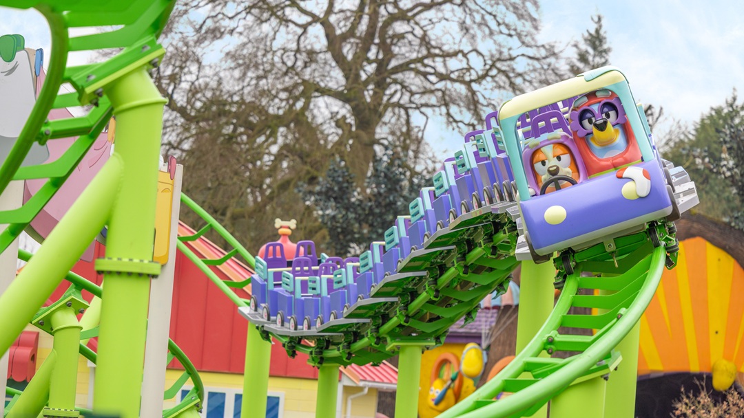 First Look: Drone Footage Reveals Bluey the Ride at Alton Towers