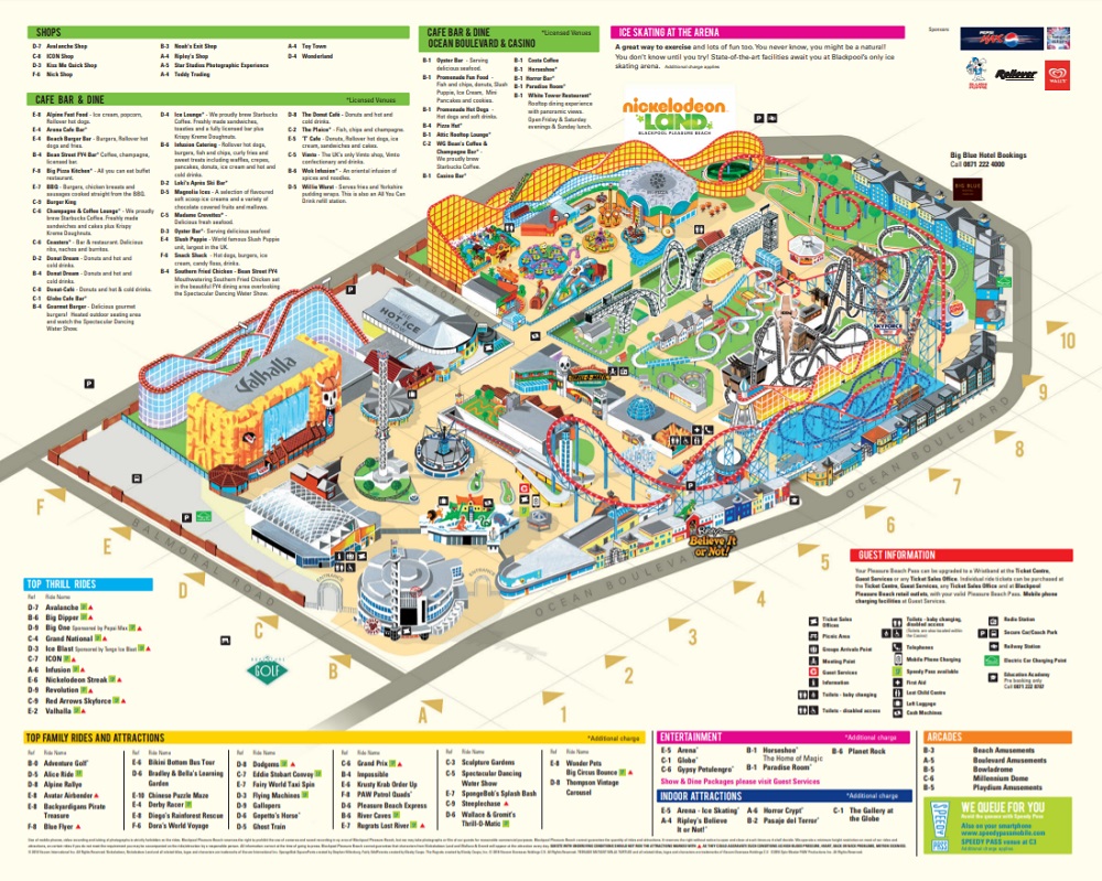 Map Of Blackpool Pleasure Beach