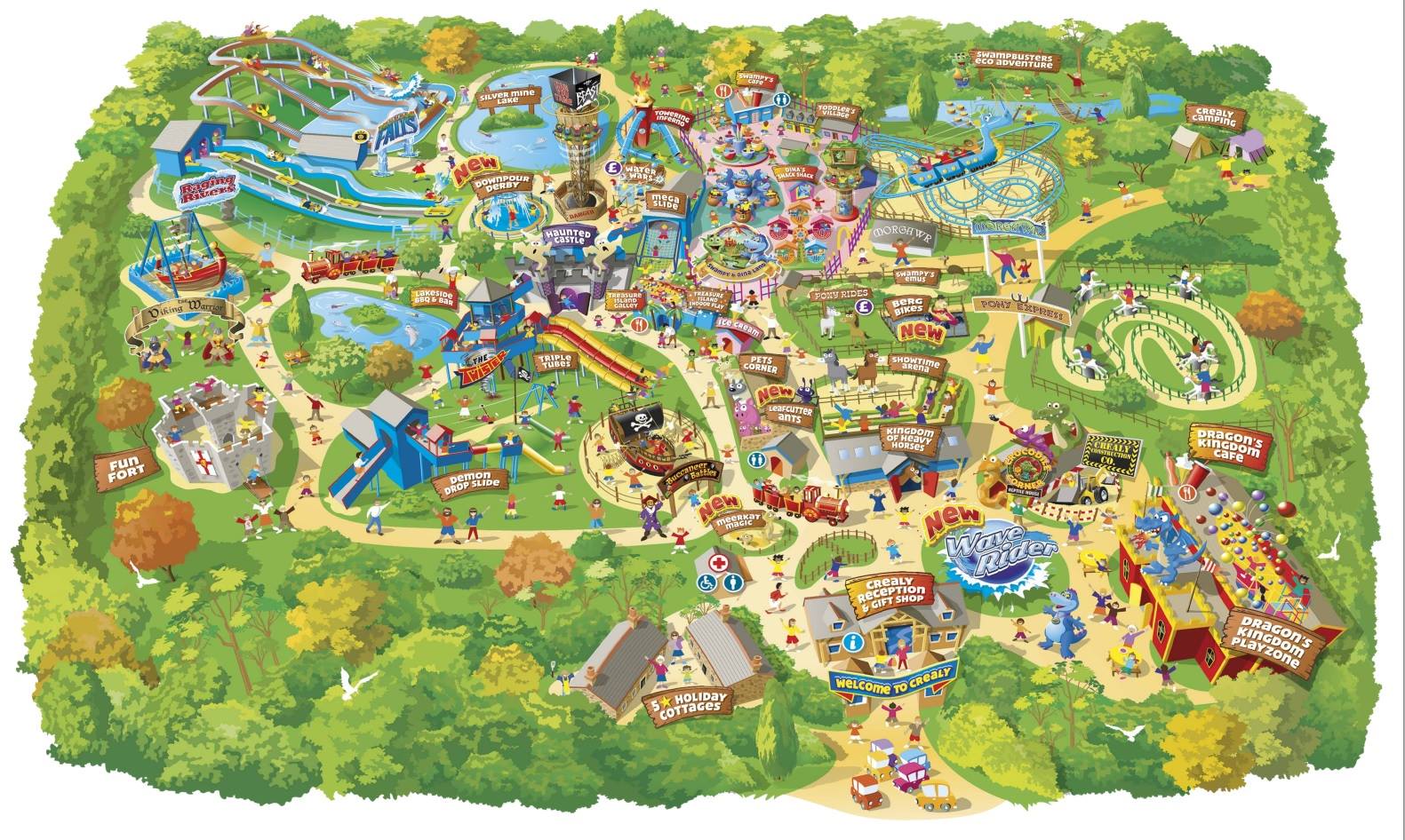 Alton Towers Theme Park Map