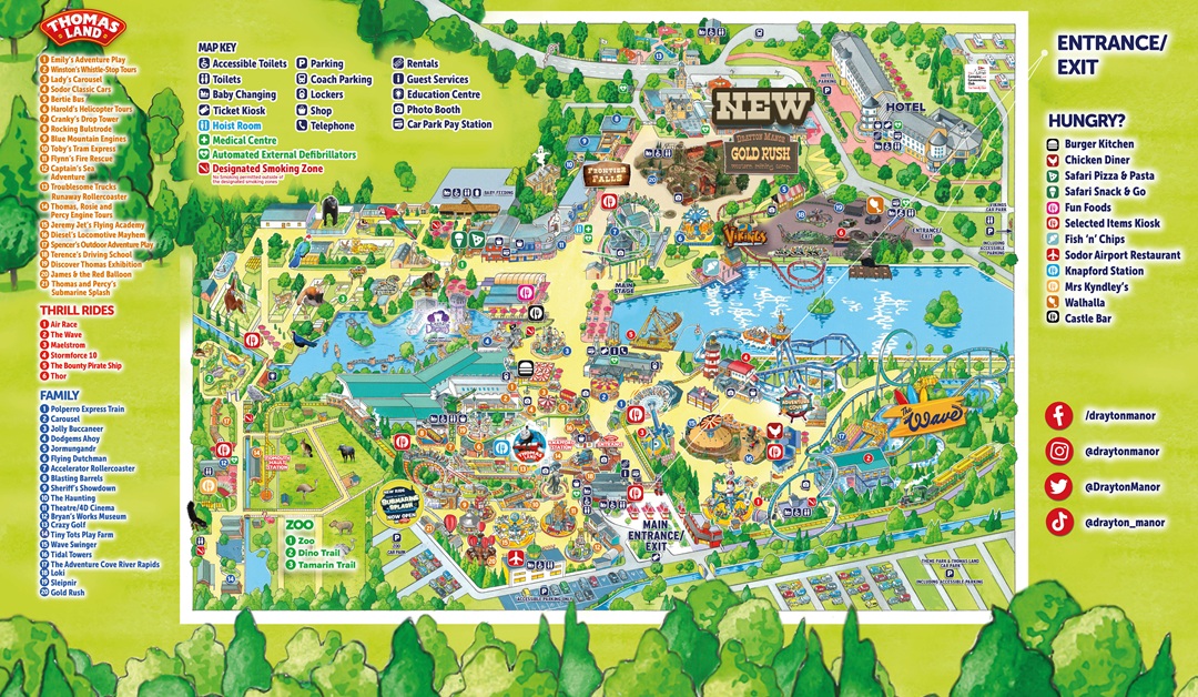 Drayton Manor Park Map
