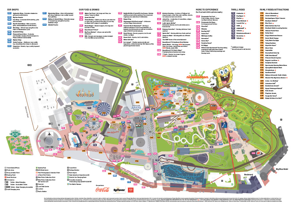 Pleasure Beach Resort Park Map 2026